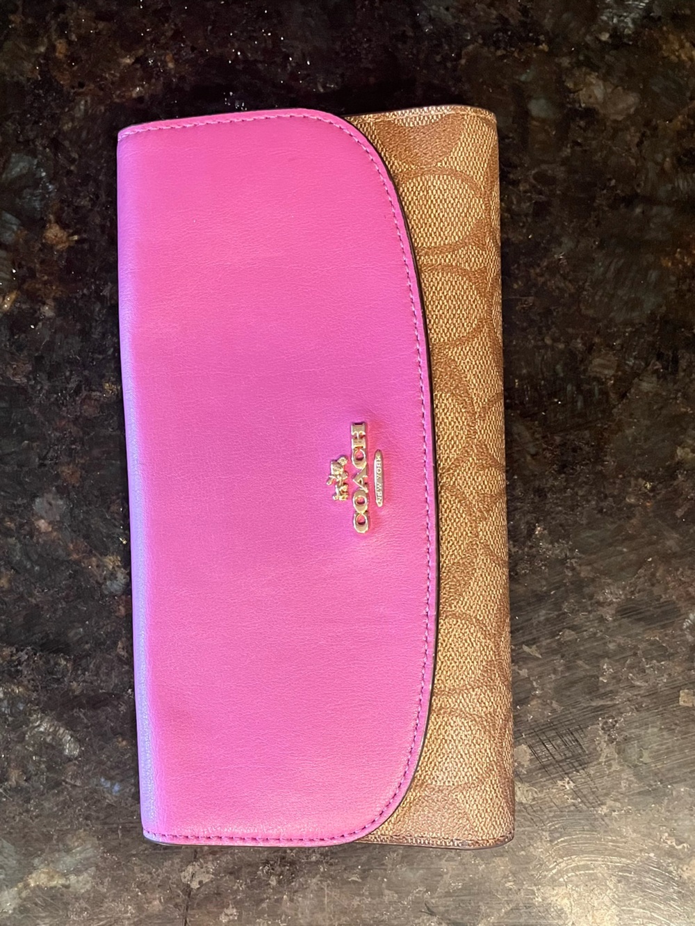 Coach bifold pink Signature Wallet